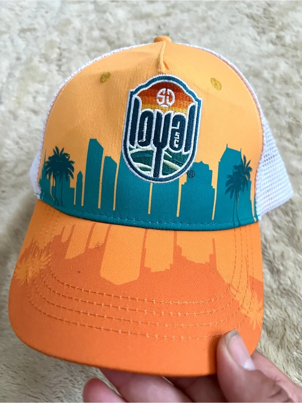 SD LOYAL Adult City Orange Breathable Snapback Hat